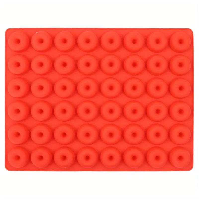 48 Cavity Small Donuts Chocolate Silicone Mold Small Biscuit Fondant Candy Mold gallery