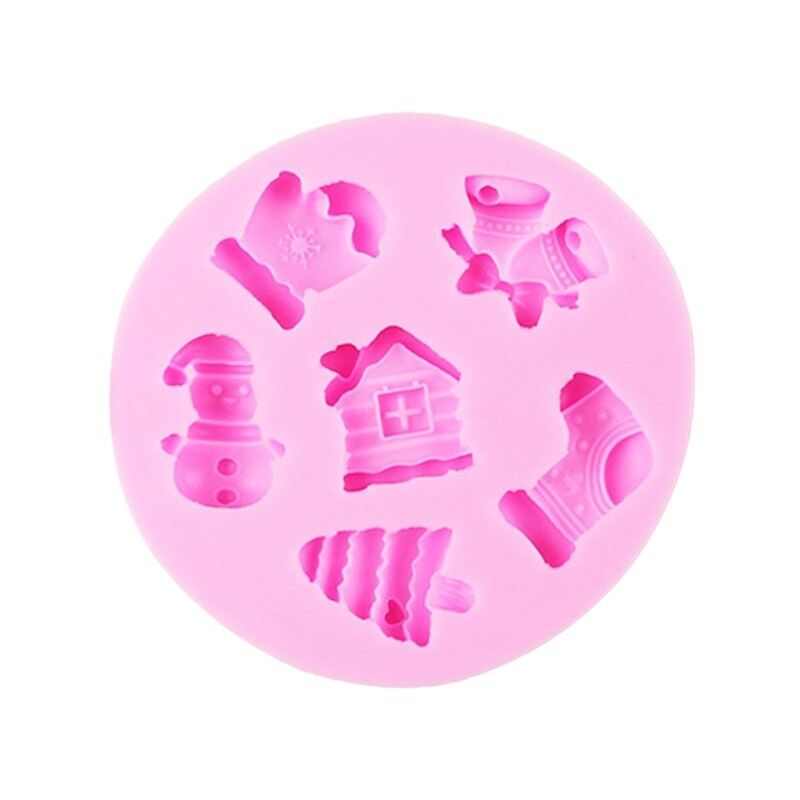 Christmas Santa Silicone Molds Fondant Cake Molds Homes Baking Making Supplies gallery