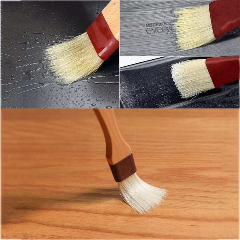Pastry Brush Natural Bristle Wooden, MSART Basting/Food Brush, 1 inch, 1" gallery