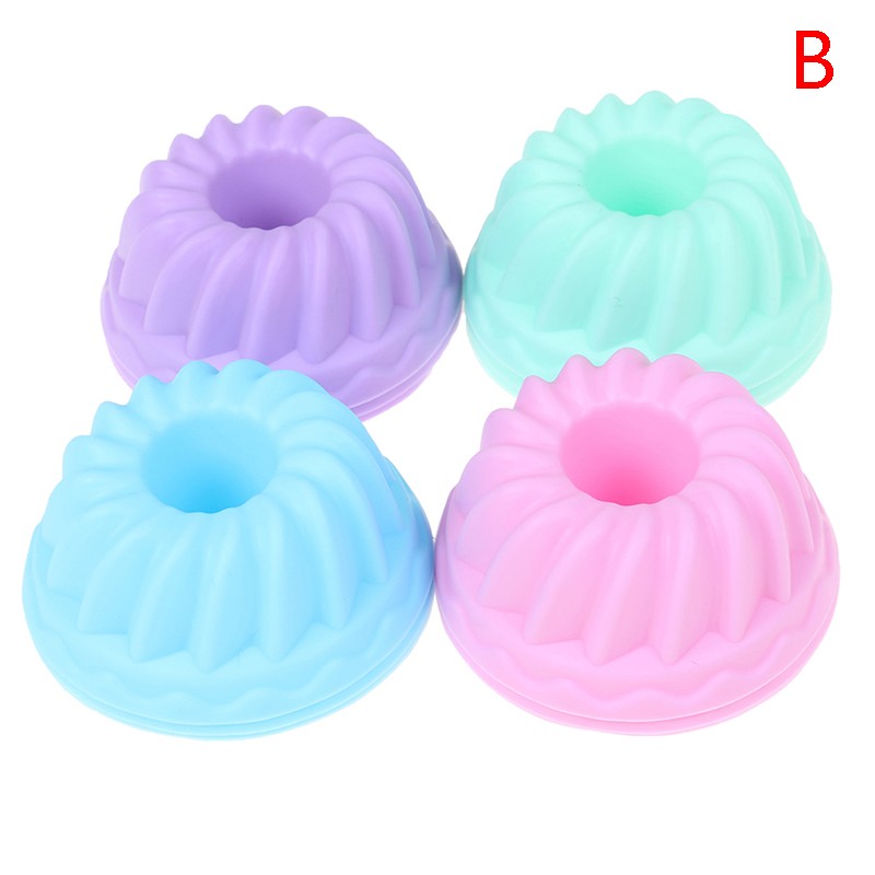 12pcs/set Baking Jelly Mould Silicone Pudding Cupcake Muffin Donut Mold. CTF Jf