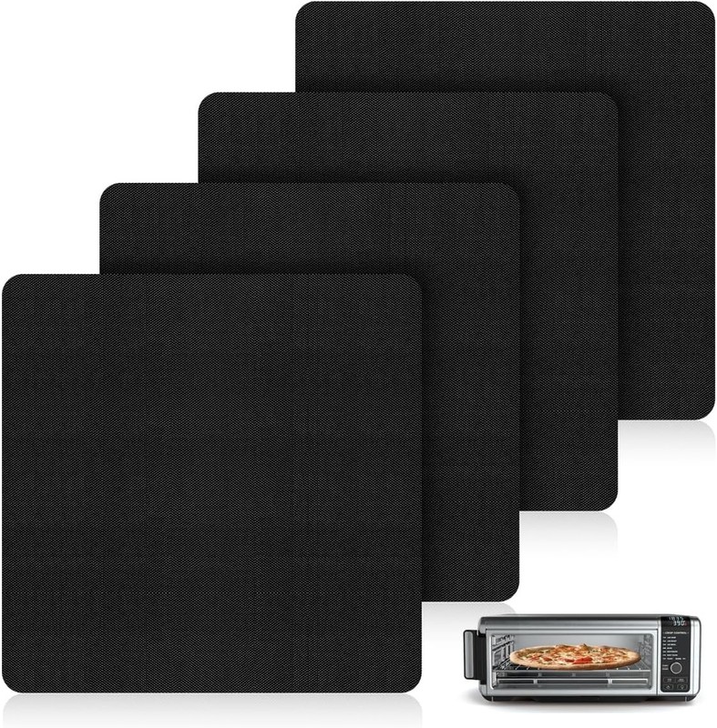 Air Fryer Liners, 4 Packs Teflon Oven Liners for Bottom of Oven Compatible with