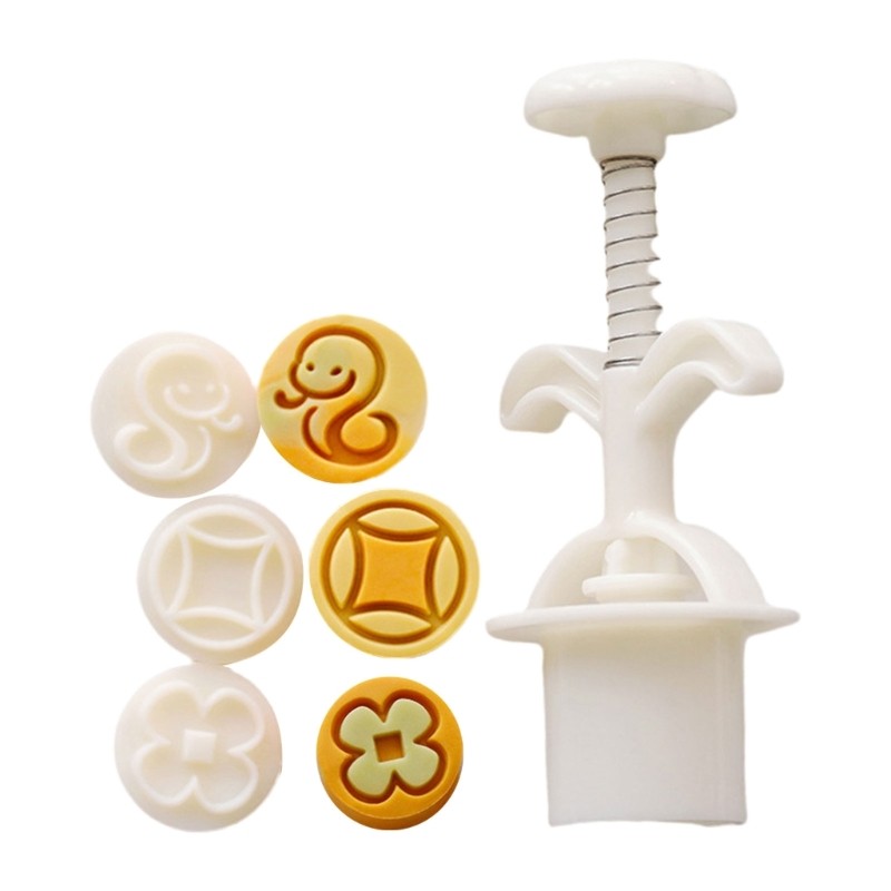 Chinese New Year Mooncakes Mold Hand Pressed Pastries Mould Plastic Pastry Mold