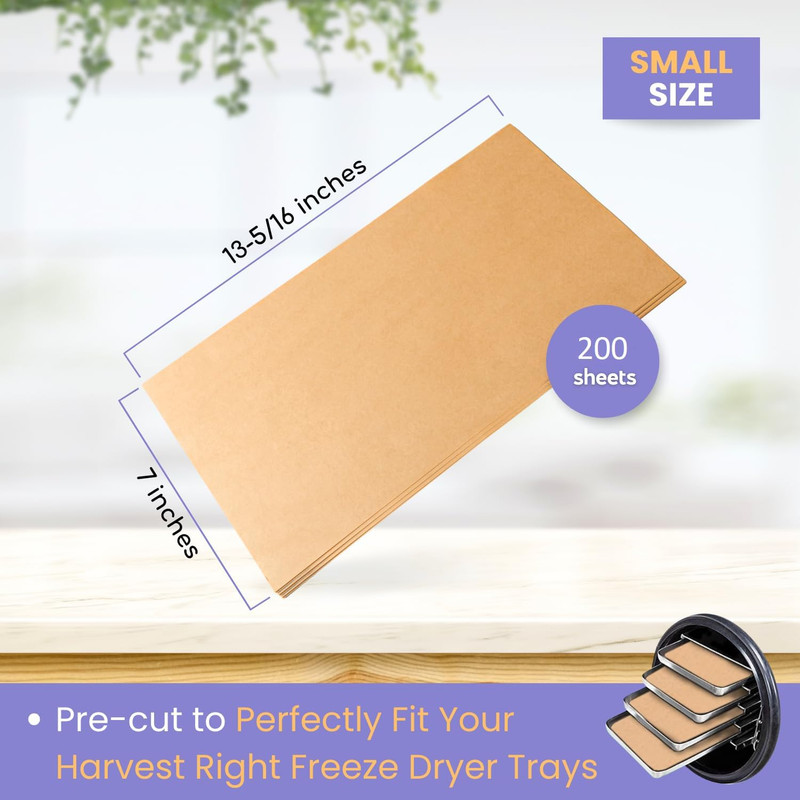 200 Pack Parchment Paper for Harvest Right Freeze Dryer (S - Small) gallery