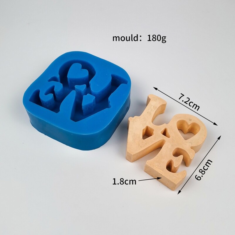 Love Heart Sign Letter Shape Silicone Mold for DIY Fondant Cake Chocolate Molds gallery