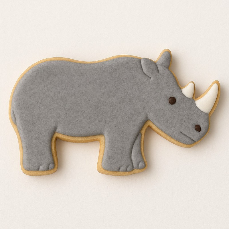 Rhino Rhinoceros 4.75'' Cookie Cutter Metal Safari Zoo Animal gallery