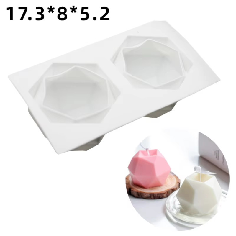6 Cavity Gem Jewel Silicone Chocolate Baking Mold Geometric Diamond Mousse Cake