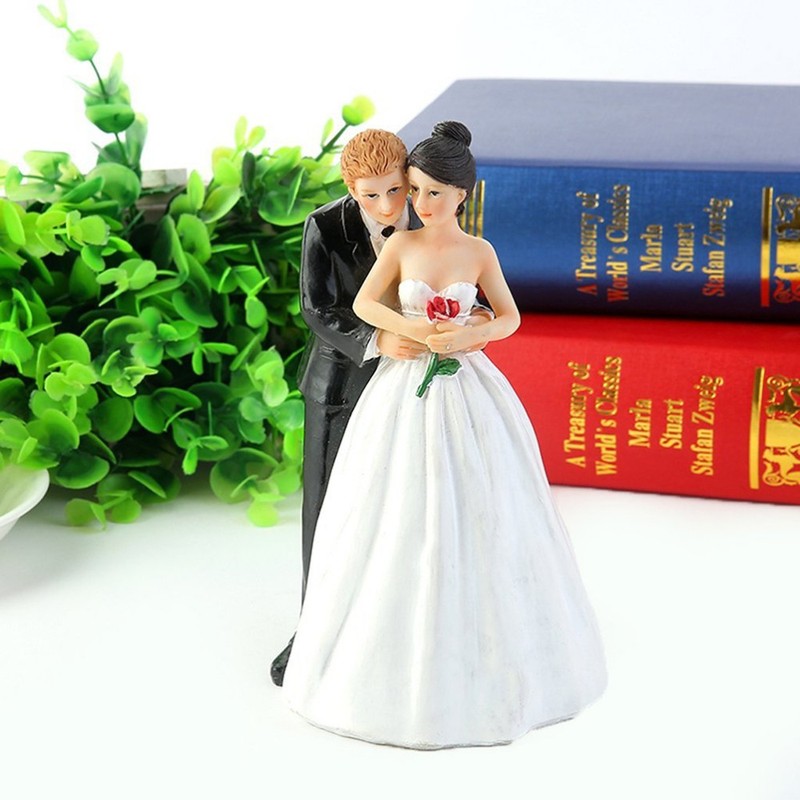 Bride and Groom Ornaments Cake Topper for Wedding Figurines Decorations gallery