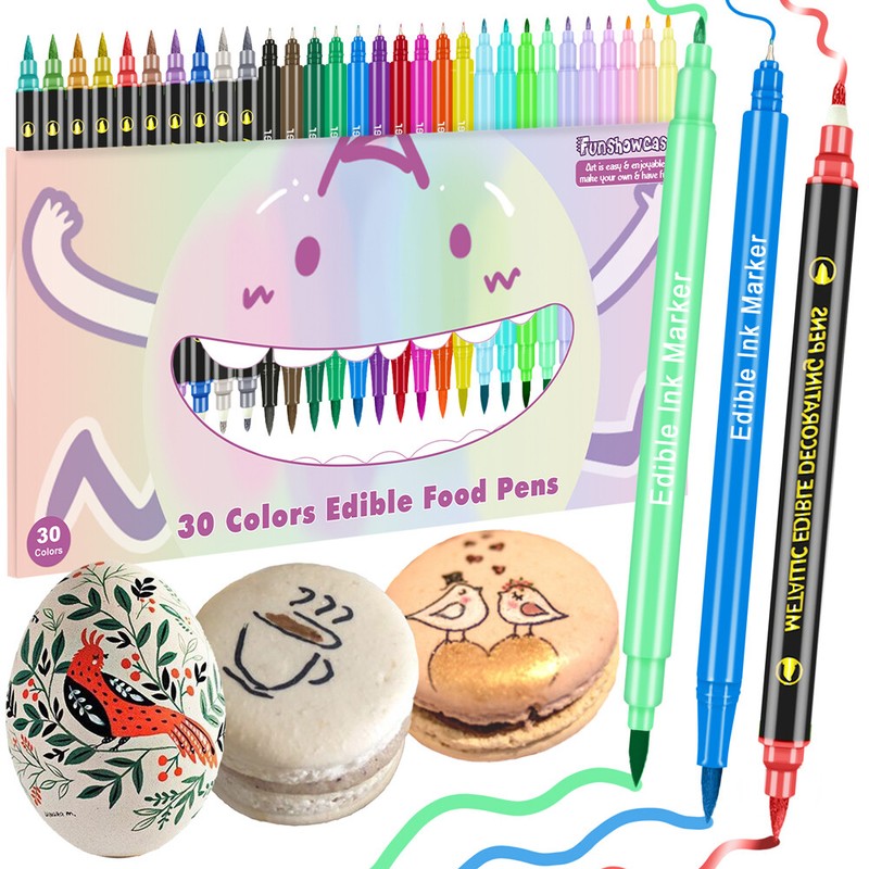 Edible Markers Food Coloring Icing Pens Dual-sided