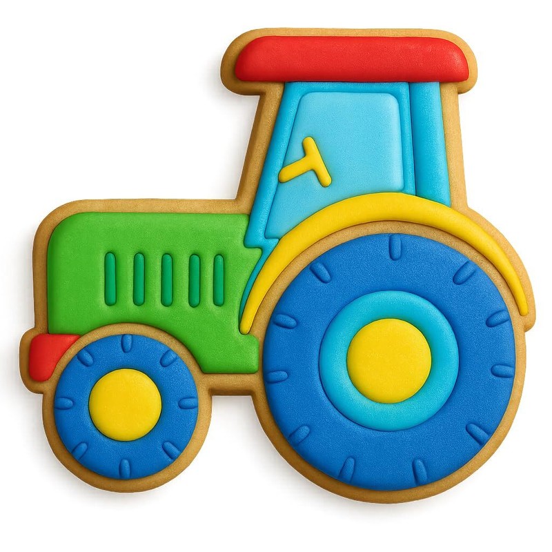 Farm Tractor Cookie Cutter, 4.25x3.85" - (Random Colors) gallery
