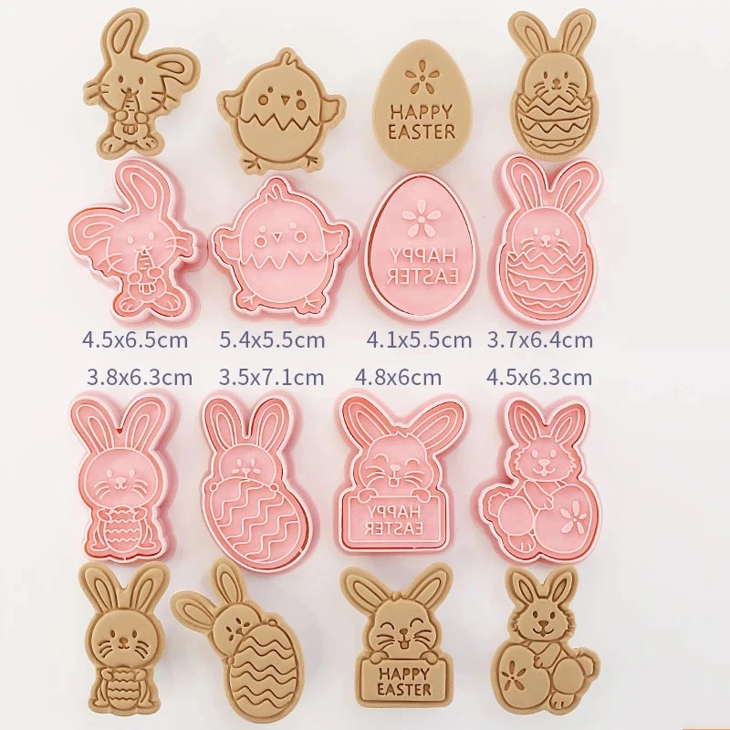 8Pcs Cookie Cutters Set 3D Cartoon Pressable Biscuit Mold Baking Tool Kit gallery