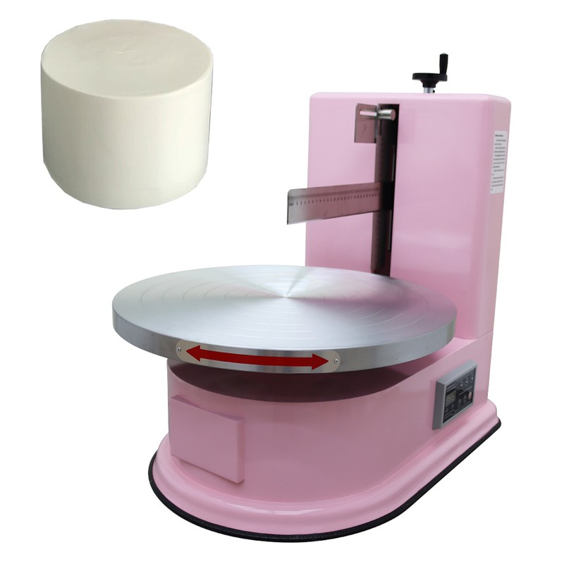 4-16in Automatic Pink Cake Cream Spreading Coating Smearing Machine 110V 60W