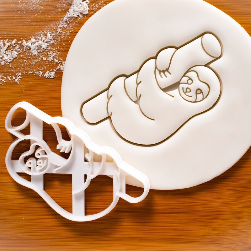 Sloth on Tree Cookie Cutter – wildlife animal rainforest baby shower jungle