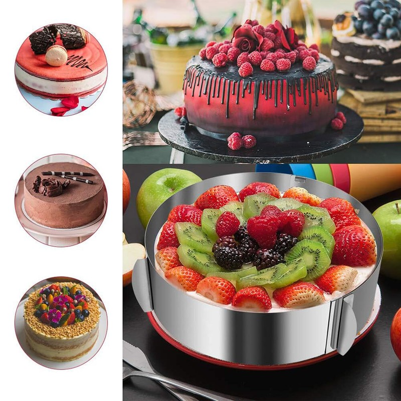 6-12 Inch Stainless Steel Pastry Cake Ring Decorating Mould Baking Accessories gallery