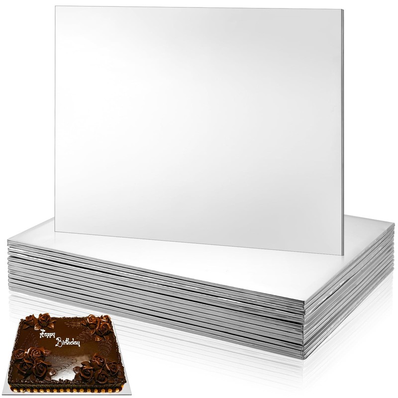 12 Pcs Half Sheet Rectangle Cake Drum Board Greaseproof Rectangle Cake Boards…