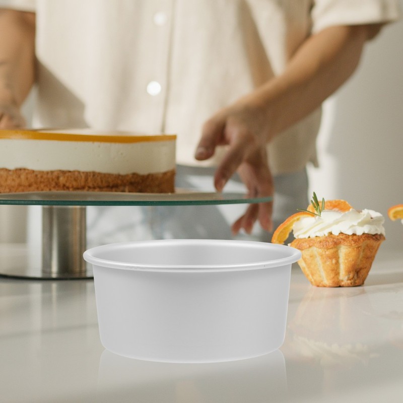 2 Pcs Cake Baking Pan Aluminum Alloy Non Stick Molds Kitchen Accessories Silver gallery