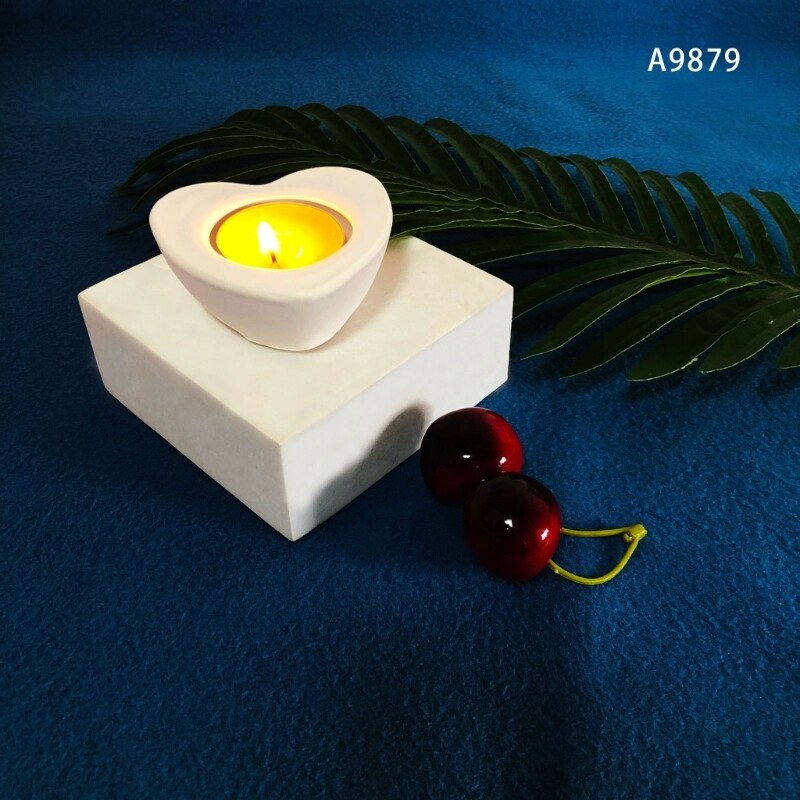 Geometric Canlde Holder Silicone Mold DIY Candlestick Making Heart Resin gallery