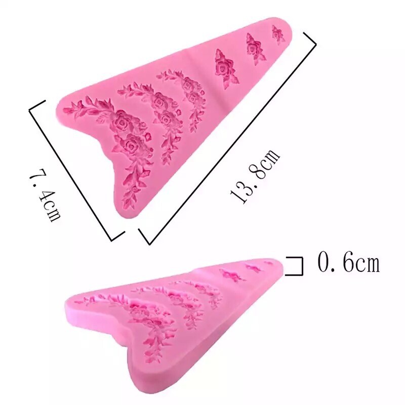 Silicone Floral Pattern Chocolate Fondant DIY Craft Clay Resin Mould gallery
