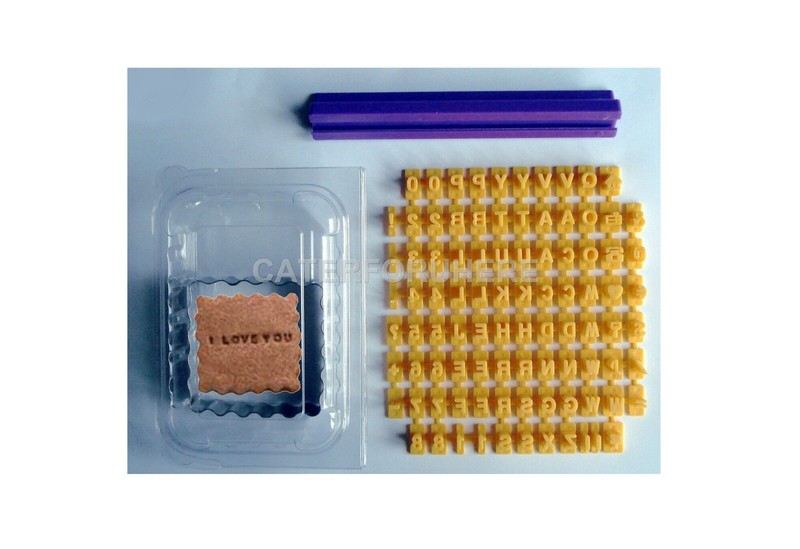 2 x BISCUIT COOKIE ALPHABET LETTER NUMBER STAMP PRESS EMBOSSER CUTTER CAKE TOOLS gallery