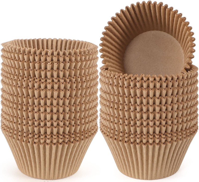 Jumbo Cupcake Liners Natural Muffin Baking Cups 300-Count No Smell Food Grade