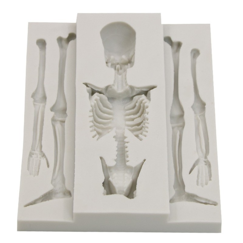 Skull Skeleton Chocolate Silicone Molds 3D Skeleton Bone Silicone Mold for1372