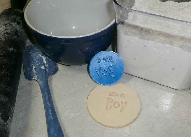ITS A BOY TEXT WORDS FUN SCRIPT FONT BABY SHOWER GENDER COOKIE STAMP USA PR2823 gallery