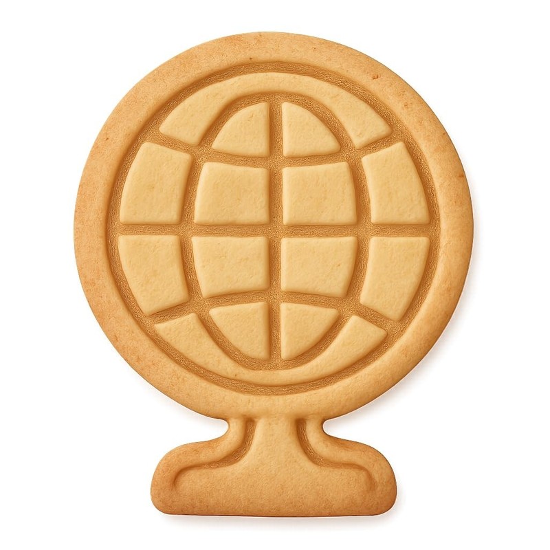 Y2K Nostalgia: Wireframe Globe Cookie Cutter & Stamp, Fondant & Clay – 4×5