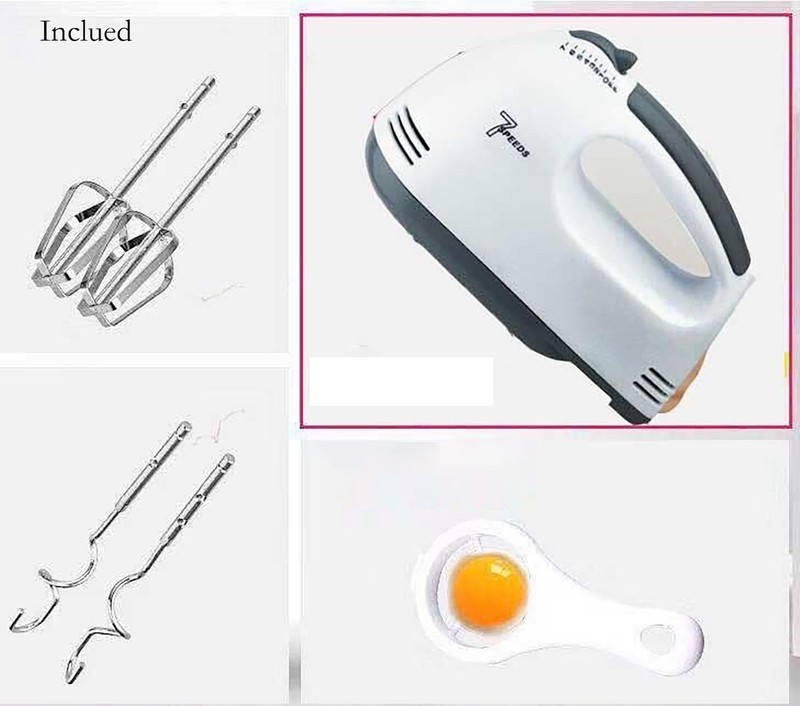 Hand Mixer, 7 Speed Egg and Flour Automatic Mixing with Whisk for Cooking of ... gallery