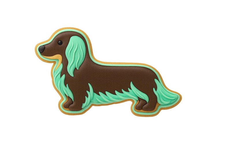 Long-Haired Dachshund Cookie Cutter & Stamp Left - 4x2.1" Fun Kitchen Design gallery