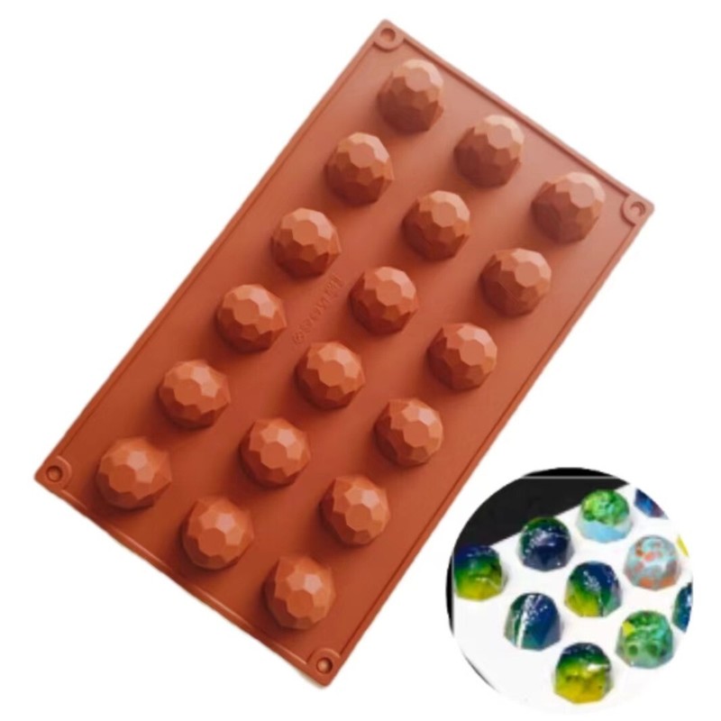18 Cavities Diamond Stone Shape Forma De Silicone Para Chocolate Moldes Mold DIY