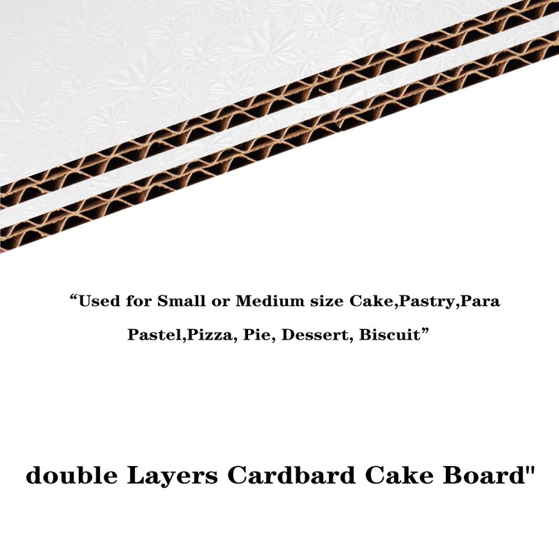 Round Cardboard Cake Bases White Drum Pastry Baking 1/4 In Thick 13.5 In 10PK gallery