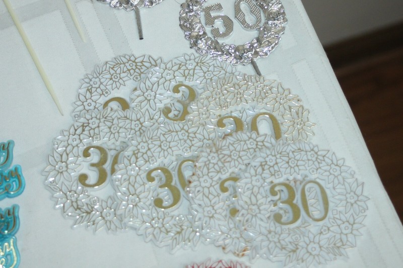 Large lot of Happy Anniversary Cake Decorating Topper Lot Scripts Numbers gallery