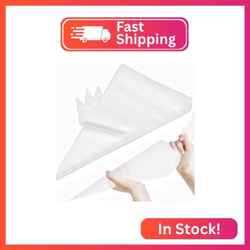 ANEWONDER 21 Inch Extra Large Piping Bags,100 Pack Disposable Pastry Bags,Thick
