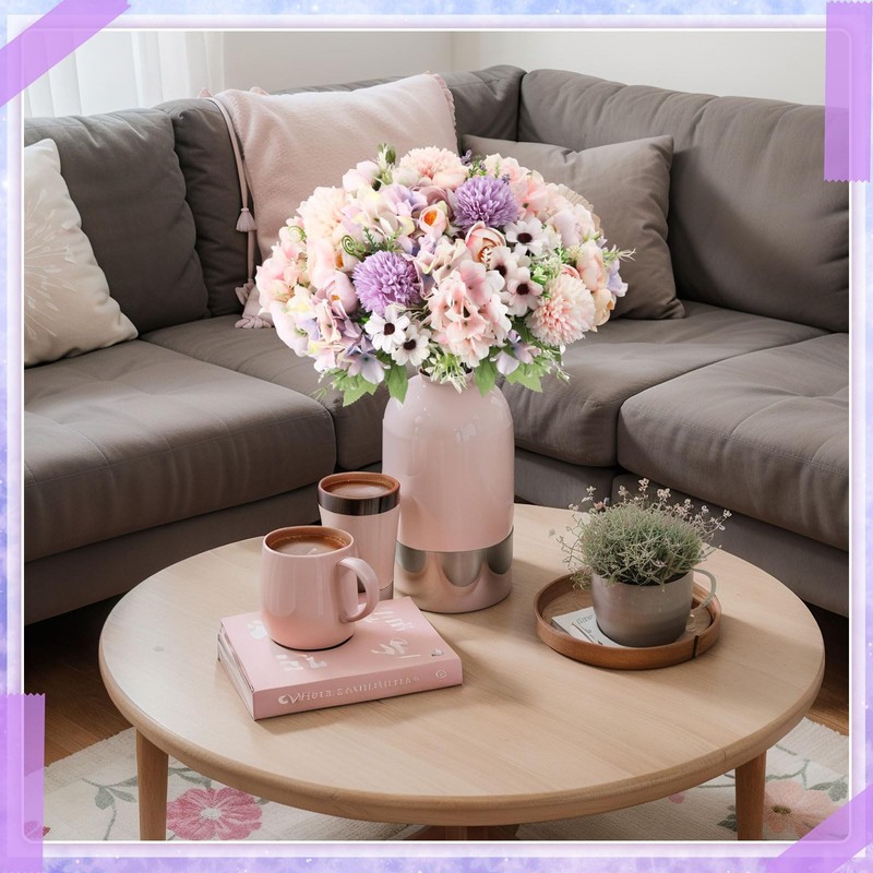 Tigeen 12 Bundles Peonies Artificial Flowers Faux Roses Silk Flowers Hydrangea A gallery