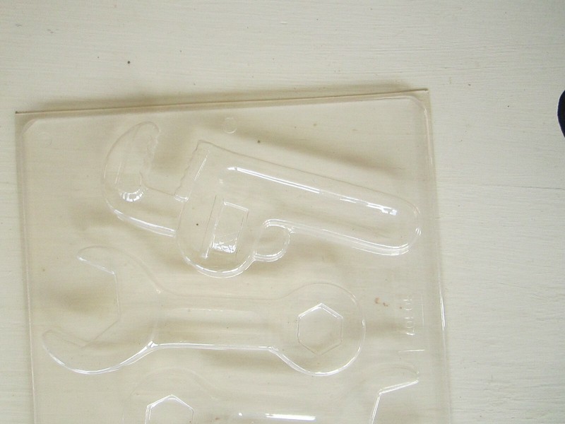 VINTAGE Lot of 4 Plastic Chocolate Candy Molds Holiday and Misc. gallery