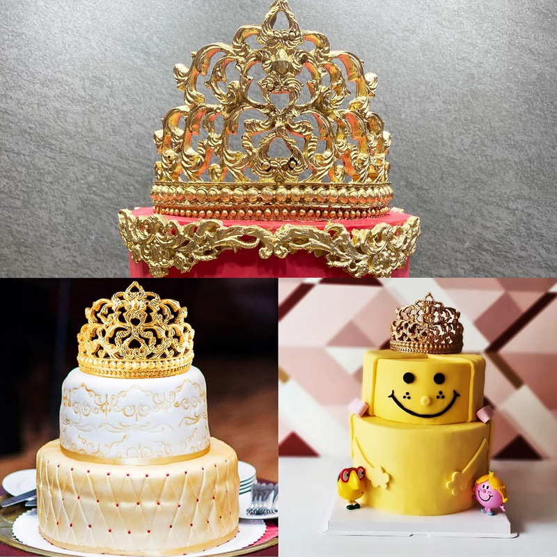 Crown Fondant Molds, 3 Pcs, Baroque Photo Frame Silicone Molds, Chocolate Mould gallery