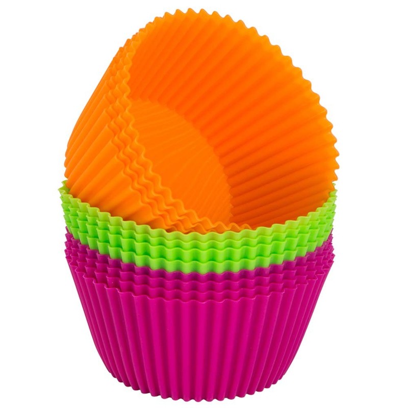 Silicone Baking Cups, 4.3 nch Jumbo Nonstick Cupcake Liners 12-Pack