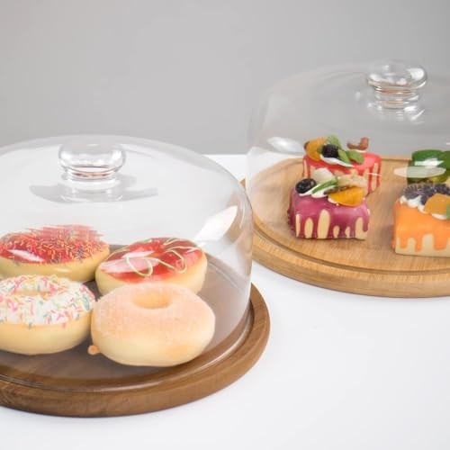 10" Glass Cake Dome Cover Round Clear Pastry Display Cloche Food Service Lid gallery
