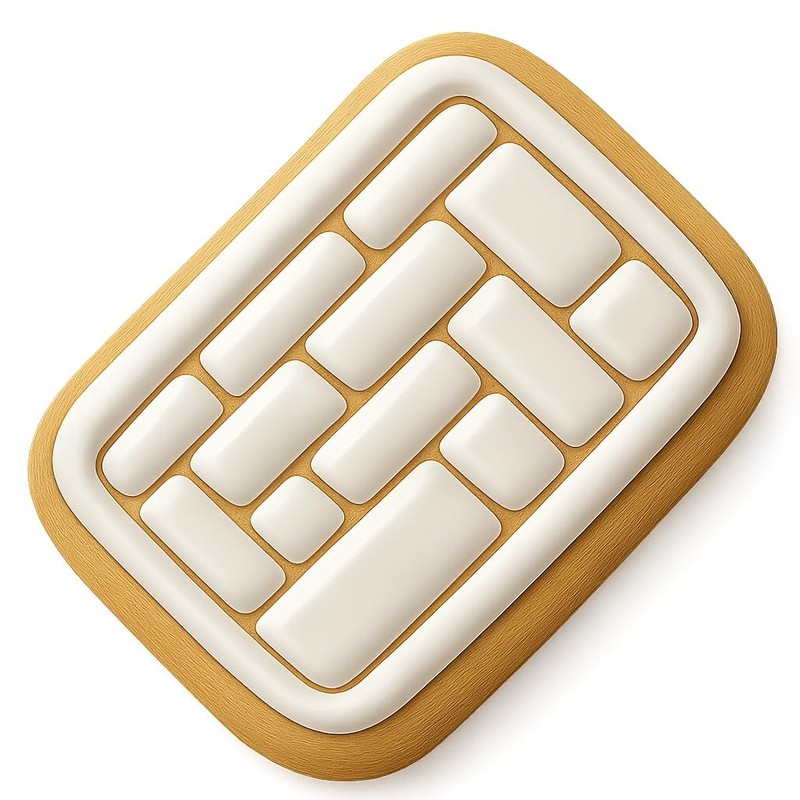 Diagonal Brick Pattern Cookie Cutter & Stamp, Fondant & Clay - 4x3.2 gallery