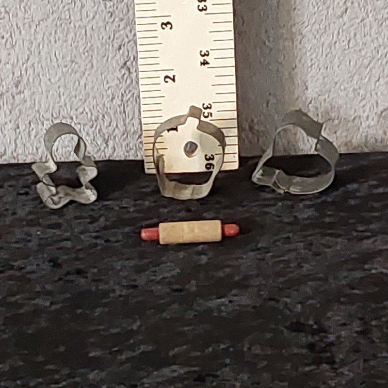 Miniature Baking Cookie Cutter Set Dollhouse Kitchen Decor Rolling Pin Lot