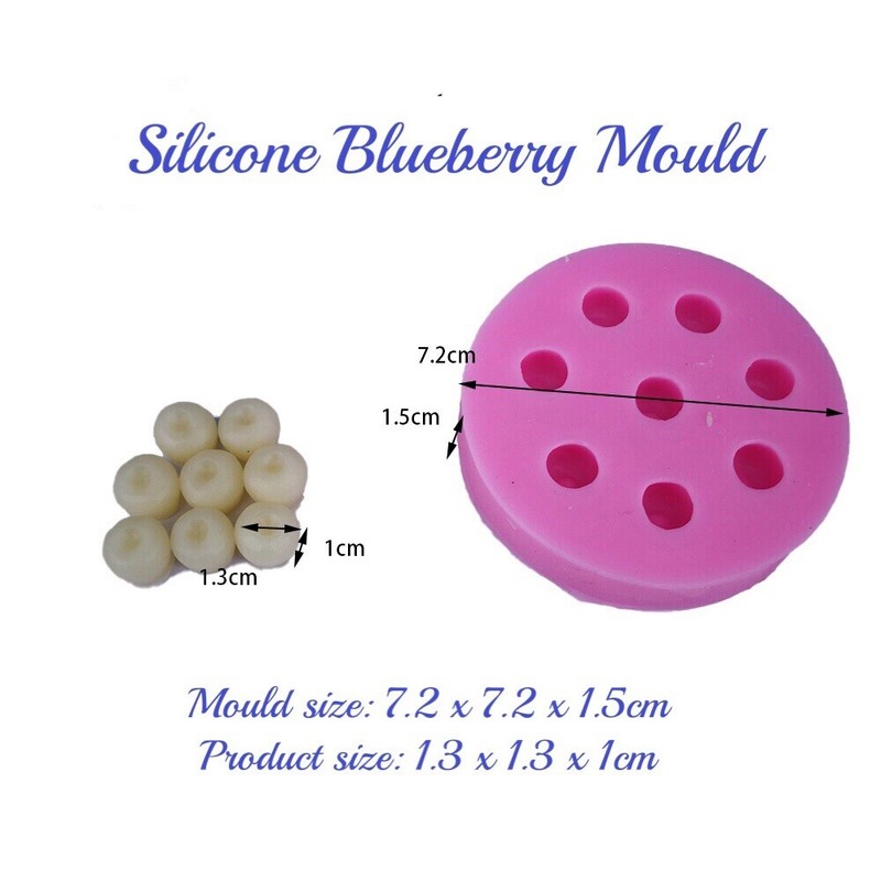 Silicone Blue Berry Mould Chocolate Fondant Sugarcraft Candle Soap Clay Resin