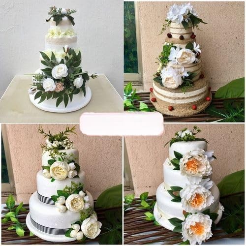5 Tiers Round Foam Cake Dummies Set 20 Inch Tall White Fake Cake Dummy Set 4“... gallery