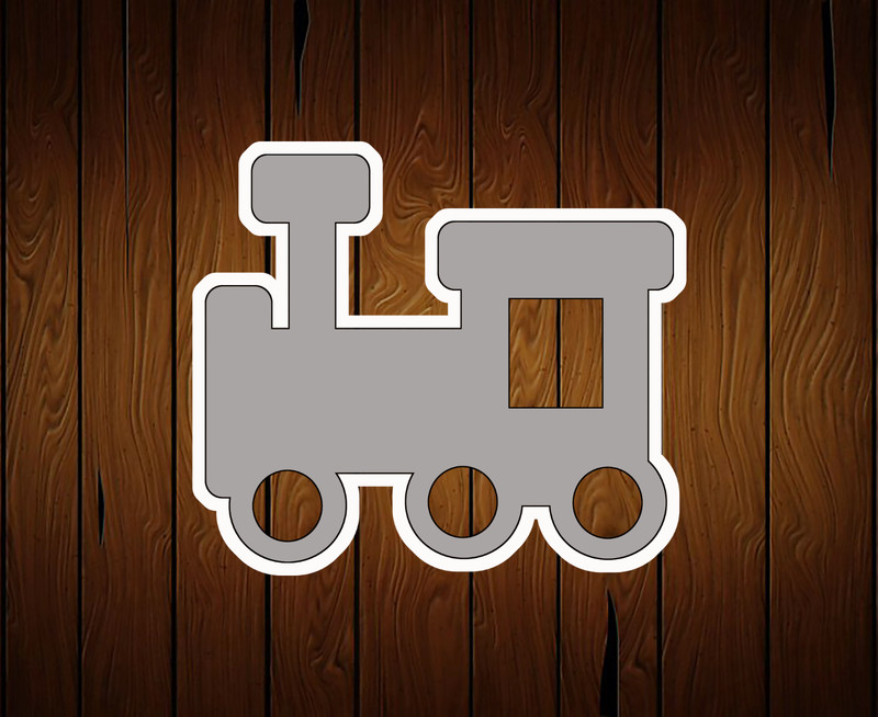 Train Locomotive Cookie Cutter – 3D Printed – Food Safe PLA Plastic
