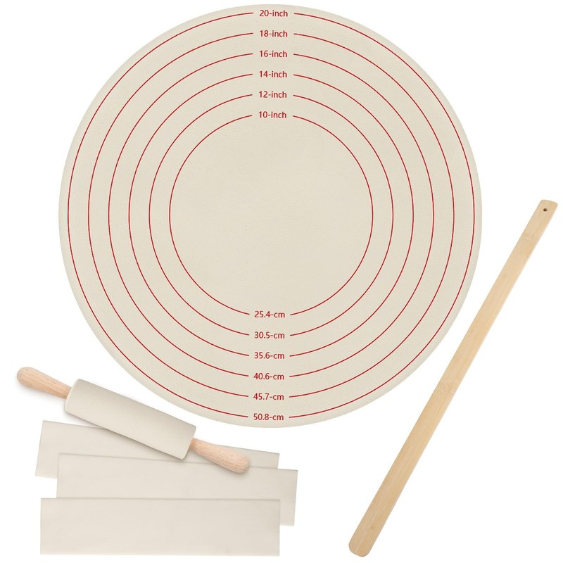 5 Pcs Christmas Traditional Norwegian Lefse Making Kit, 20 Inch Pastry Cloth …