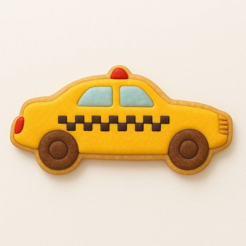Police Car TAXI 4'' Cookie Cutter Metal gallery
