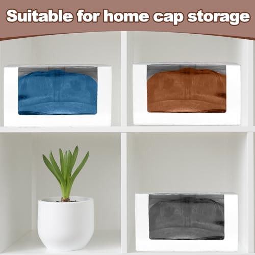50 Pcs Gift Boxes with Window Display Clear for Baseball Cap Paper Fold White gallery