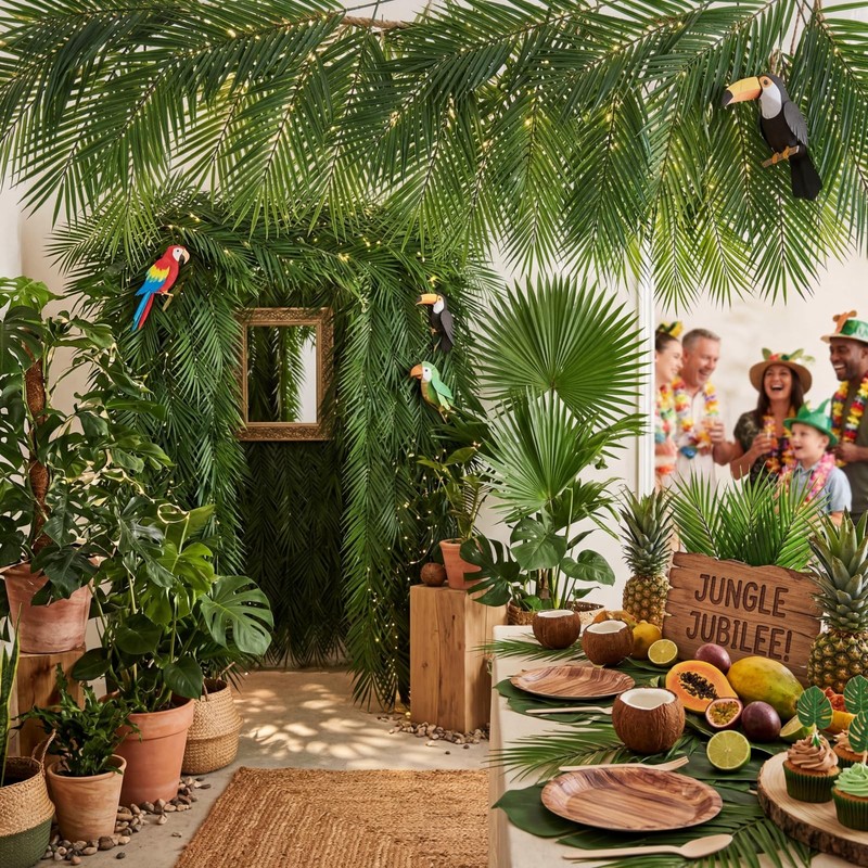 Jexine 150 Pcs Easter Palm Leaves For Palm Sunday Artificial Fake Branches Tree gallery