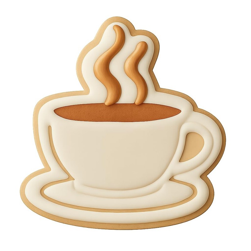 Steaming Tea Cup Cookie Cutter & Stamp, Fondant & Clay - 3.2x4 gallery
