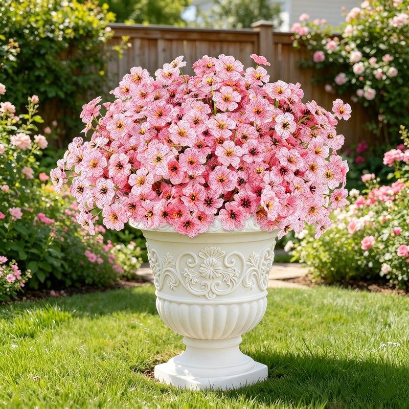 AmyHomie 20 Bundles Artificial Flowers for Outdoor Outside 20 PCS, Pink gallery