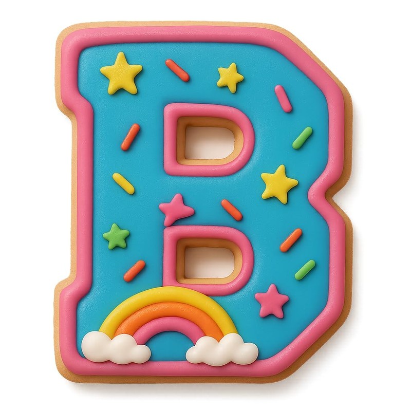 4 inches Varsity Letters Cookie Cutter for Baking & Fondant Clay Gifts - B gallery