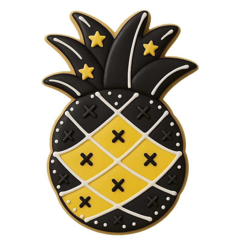 Mighty Gadget Detailed Pineapple Cookie Cutter & Stamp - 4x2.4" (Random Color) gallery